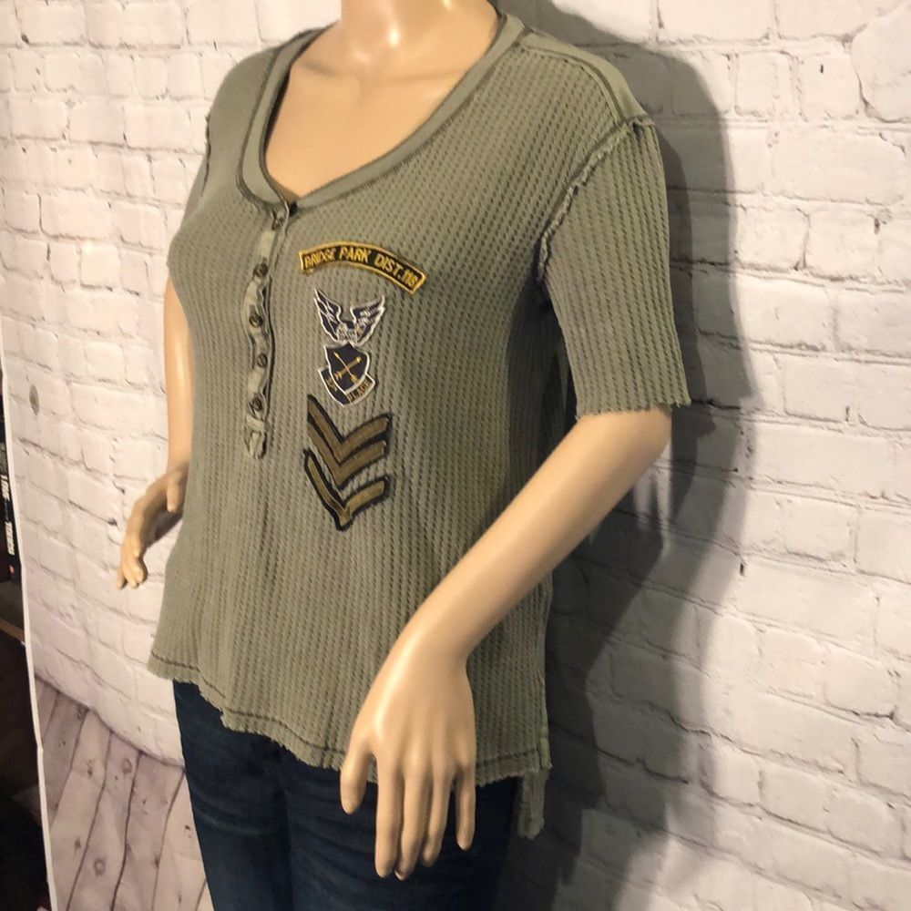 Free People Park Staff Shirt Military Styling Has Been Altered XS - Picture 5 of 9